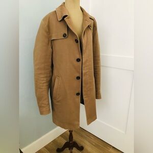 Cinque Men’s Trench Coat Jacket - Awesome - In a Brown Jean Like Fabric -
